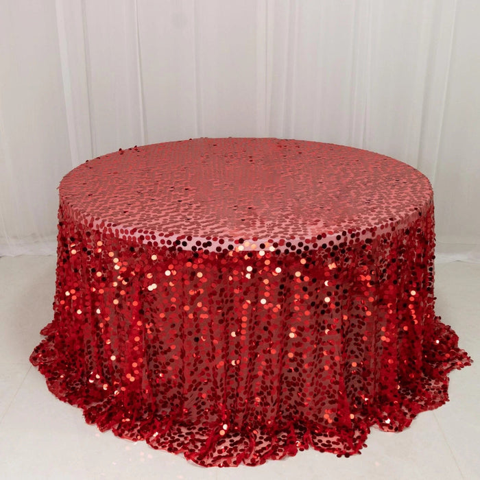132" Large Payette Sequin Round Tablecloth