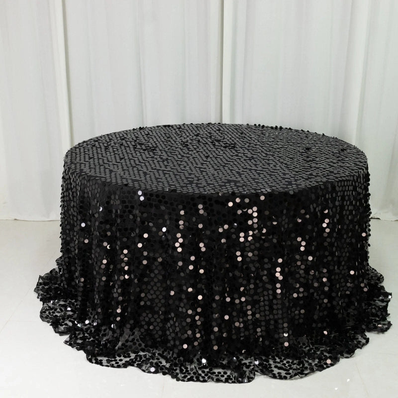 132" Large Payette Sequin Round Tablecloth
