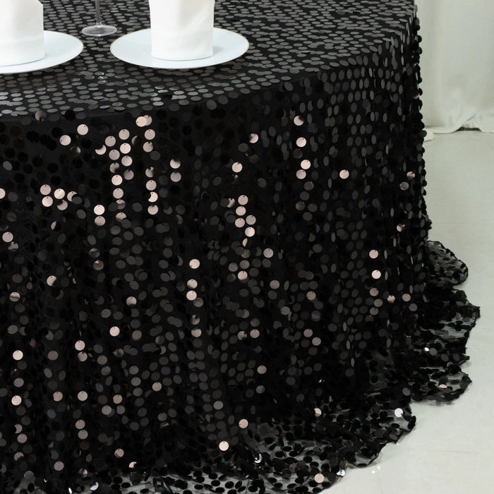132" Large Payette Sequin Round Tablecloth