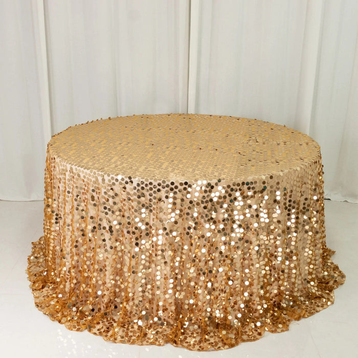 132" Large Payette Sequin Round Tablecloth