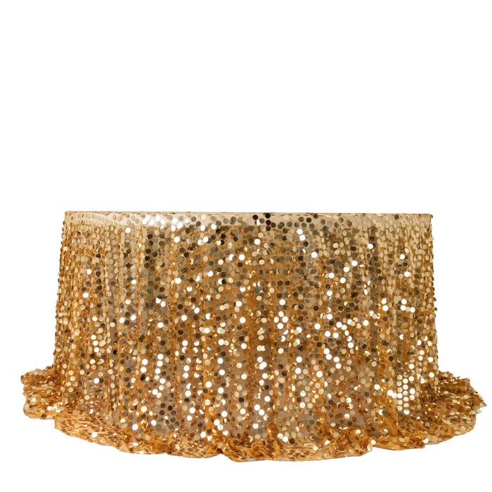 132" Large Payette Sequin Round Tablecloth