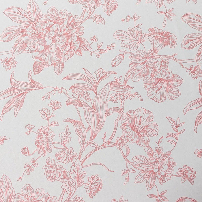 132" Polyester Round Tablecloth for Weddings and Events - French Toile Pattern