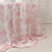 132" Polyester Round Tablecloth for Weddings and Events - French Toile Pattern