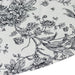 132" Polyester Round Tablecloth for Weddings and Events - French Toile Pattern