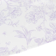 132" Polyester Round Tablecloth for Weddings and Events - French Toile Pattern