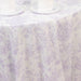 132" Polyester Round Tablecloth for Weddings and Events - French Toile Pattern