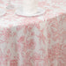 132" Polyester Round Tablecloth for Weddings and Events - French Toile Pattern