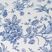 132" Polyester Round Tablecloth for Weddings and Events - French Toile Pattern