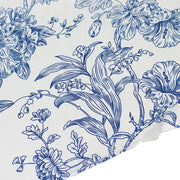 132" Polyester Round Tablecloth for Weddings and Events - French Toile Pattern
