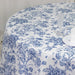 132" Polyester Round Tablecloth for Weddings and Events - French Toile Pattern