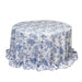 132" Polyester Round Tablecloth for Weddings and Events - French Toile Pattern TAB_PLY_FLORFT_136_BLUE