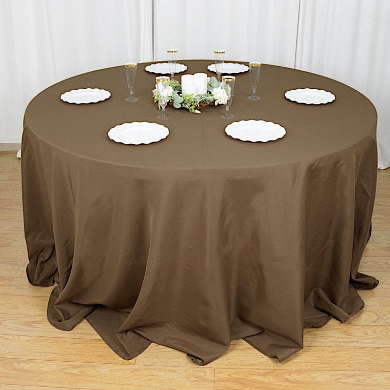 132" Polyester Round Tablecloth Wedding Party Table Linens