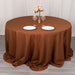 132" Polyester Round Tablecloth Wedding Party Table Linens TAB_136_BRN_POLY