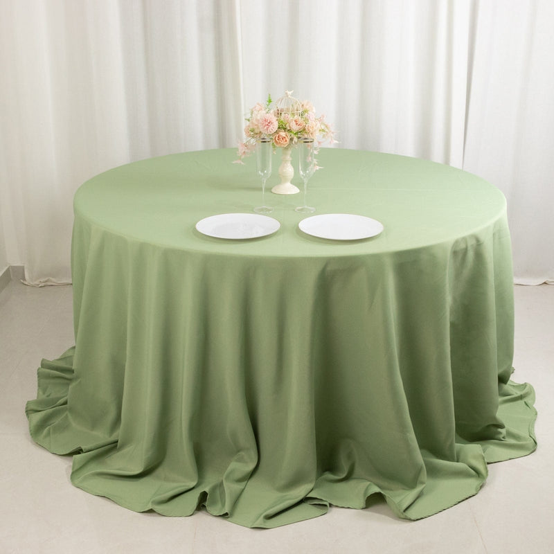 132" Premium Polyester Round Tablecloth Wedding Party Table Linens