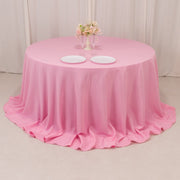 132" Premium Polyester Round Tablecloth Wedding Party Table Linens