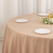 132" Premium Polyester Round Tablecloth Wedding Party Table Linens