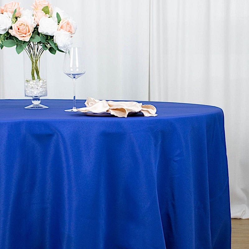 132" Premium Polyester Round Tablecloth Wedding Party Table Linens