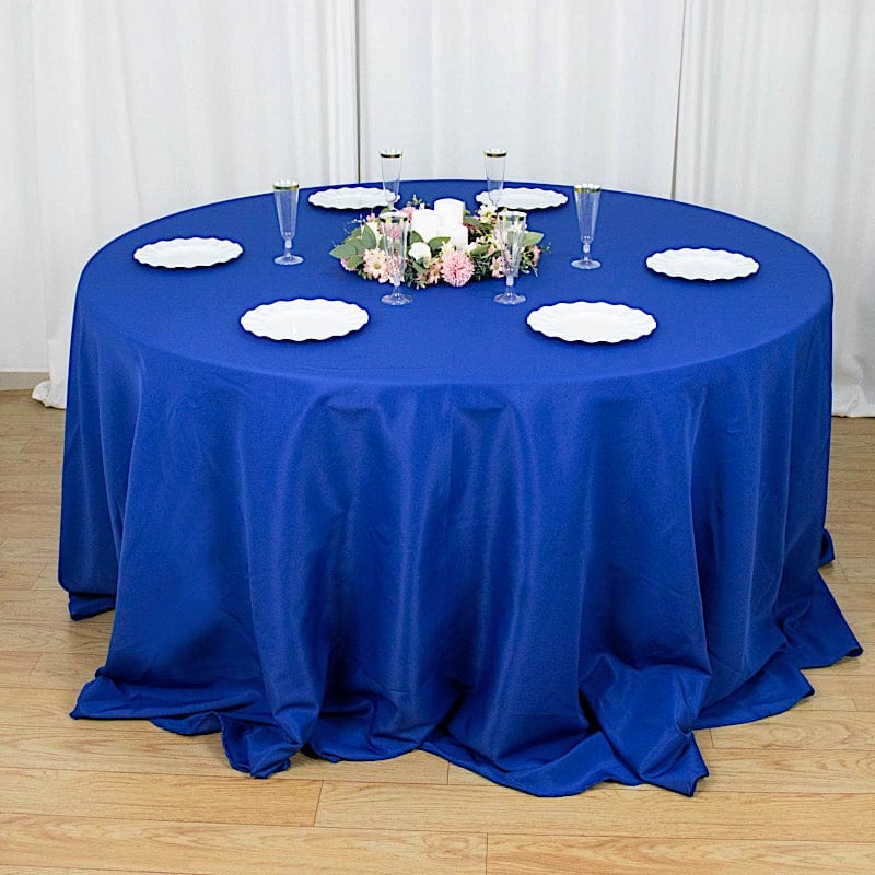 132" Premium Polyester Round Tablecloth Wedding Party Table Linens