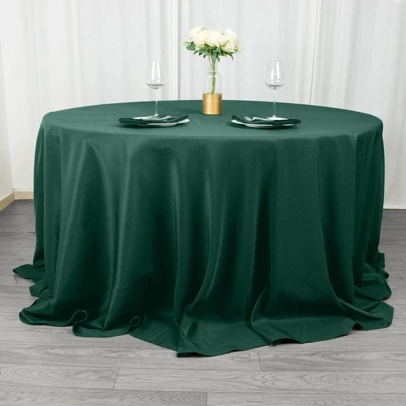 132" Premium Polyester Round Tablecloth Wedding Party Table Linens