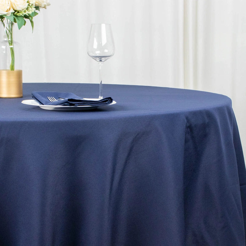 132" Premium Polyester Round Tablecloth Wedding Party Table Linens