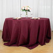 132" Premium Polyester Round Tablecloth Wedding Party Table Linens