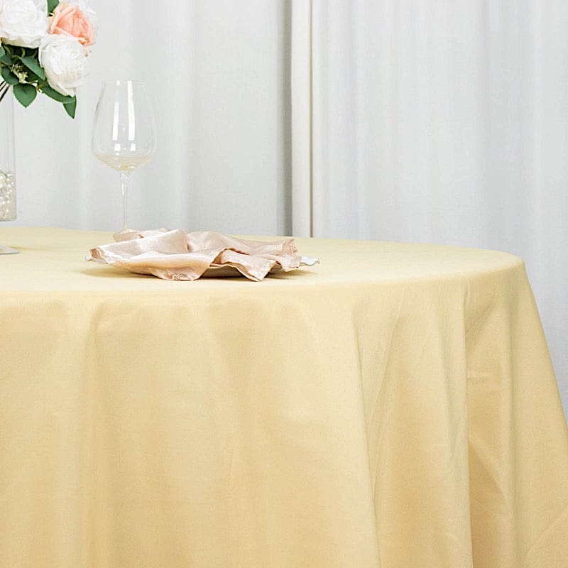 132" Premium Polyester Round Tablecloth Wedding Party Table Linens