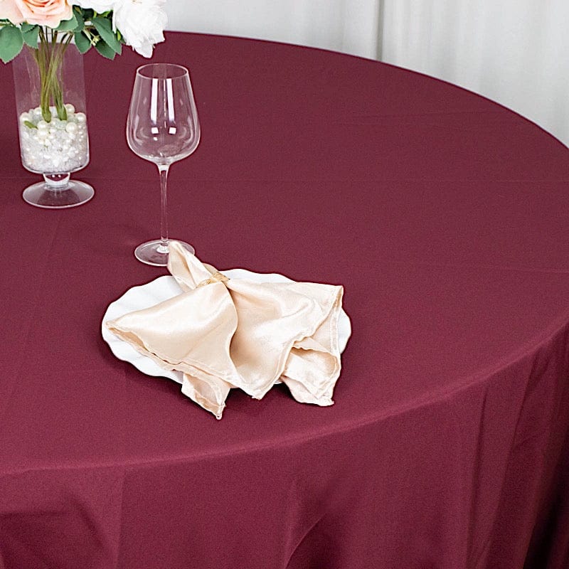 132" Premium Polyester Round Tablecloth Wedding Party Table Linens