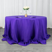 132" Premium Polyester Round Tablecloth Wedding Party Table Linens