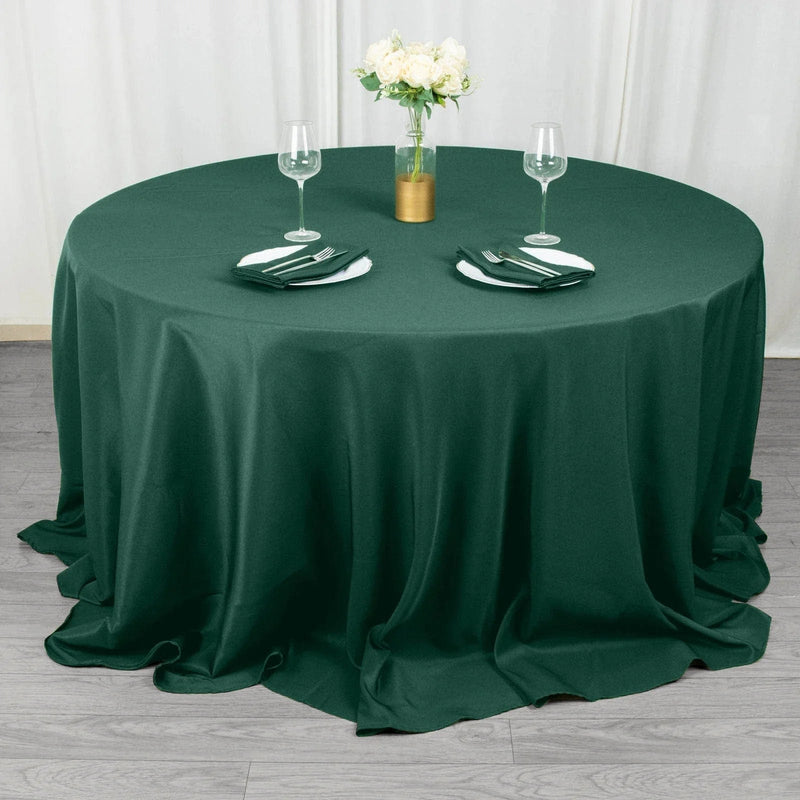 132" Premium Polyester Round Tablecloth Wedding Party Table Linens