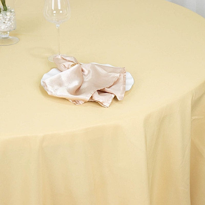 132" Premium Polyester Round Tablecloth Wedding Party Table Linens