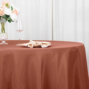 132" Premium Polyester Round Tablecloth Wedding Party Table Linens