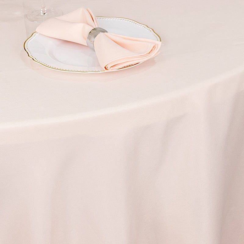132" Premium Polyester Round Tablecloth Wedding Party Table Linens