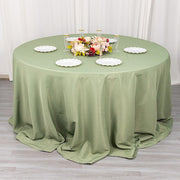 132" Premium Polyester Round Tablecloth Wedding Party Table Linens