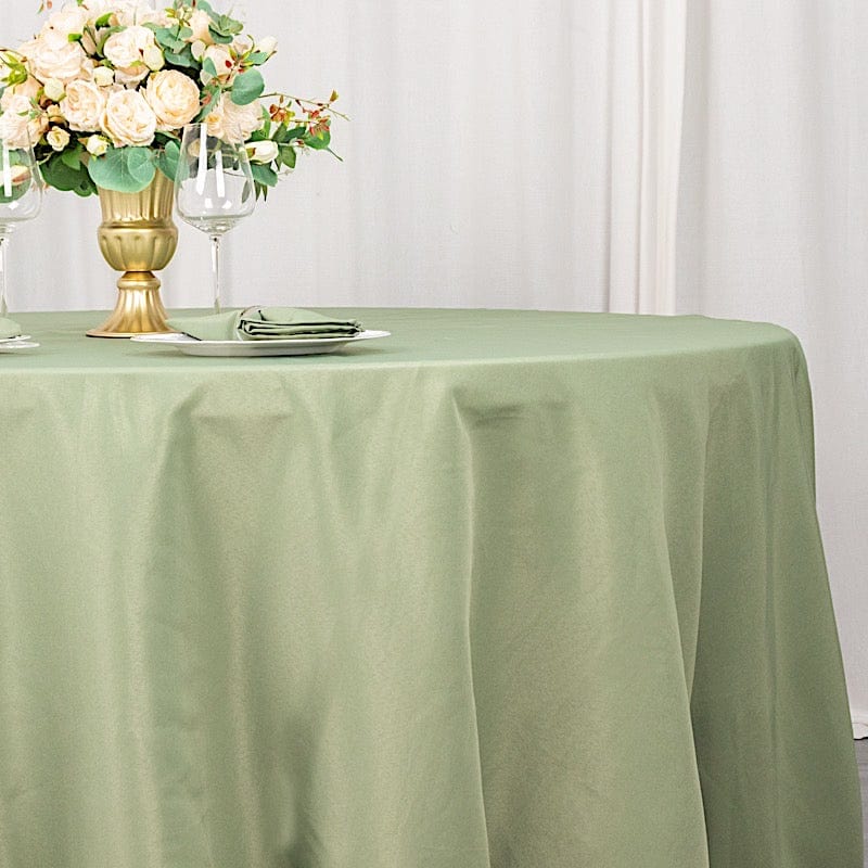 132" Premium Polyester Round Tablecloth Wedding Party Table Linens