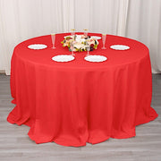 132" Premium Polyester Round Tablecloth Wedding Party Table Linens