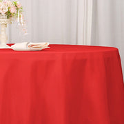 132" Premium Polyester Round Tablecloth Wedding Party Table Linens