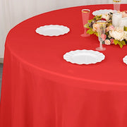 132" Premium Polyester Round Tablecloth Wedding Party Table Linens