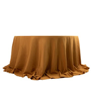 132" Premium Polyester Round Tablecloth Wedding Party Table Linens TAB_136_GOLD_PRM