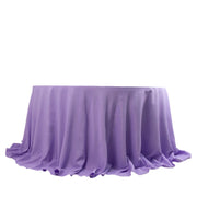 132" Premium Polyester Round Tablecloth Wedding Party Table Linens TAB_136_LAV_PRM