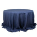 132" Premium Polyester Round Tablecloth Wedding Party Table Linens TAB_136_NAVY_PRM