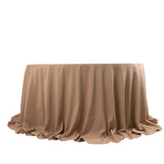 132" Premium Polyester Round Tablecloth Wedding Party Table Linens TAB_136_NUDE_PRM