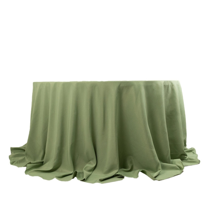 132" Premium Polyester Round Tablecloth Wedding Party Table Linens TAB_136_SAGE_PRM