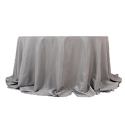 132" Premium Polyester Round Tablecloth Wedding Party Table Linens TAB_136_SILV_PRM