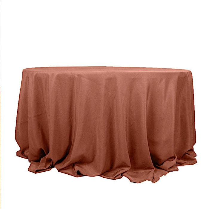 132" Premium Polyester Round Tablecloth Wedding Party Table Linens TAB_136_TERC_PRM