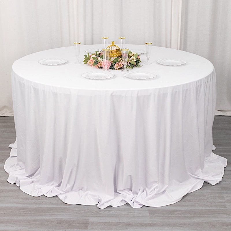 132" Premium Scuba Round Tablecloth