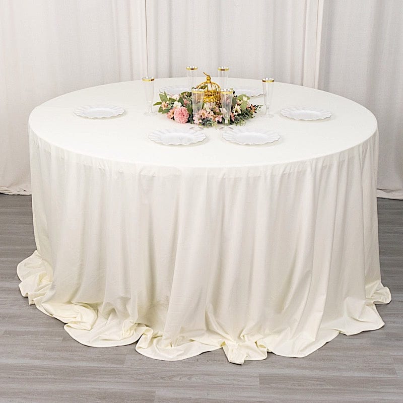 132" Premium Scuba Round Tablecloth