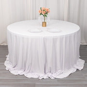 132" Premium Scuba Round Tablecloth
