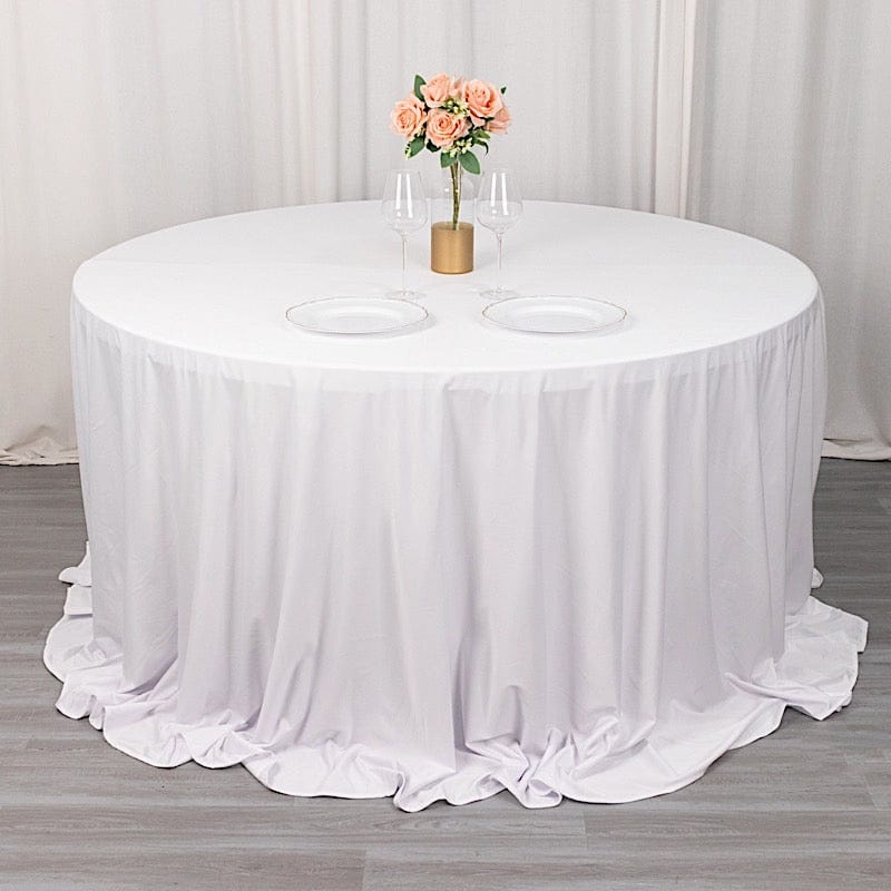 132" Premium Scuba Round Tablecloth