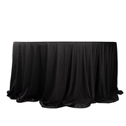 132" Premium Scuba Round Tablecloth TAB_SCUBA_136_BLK