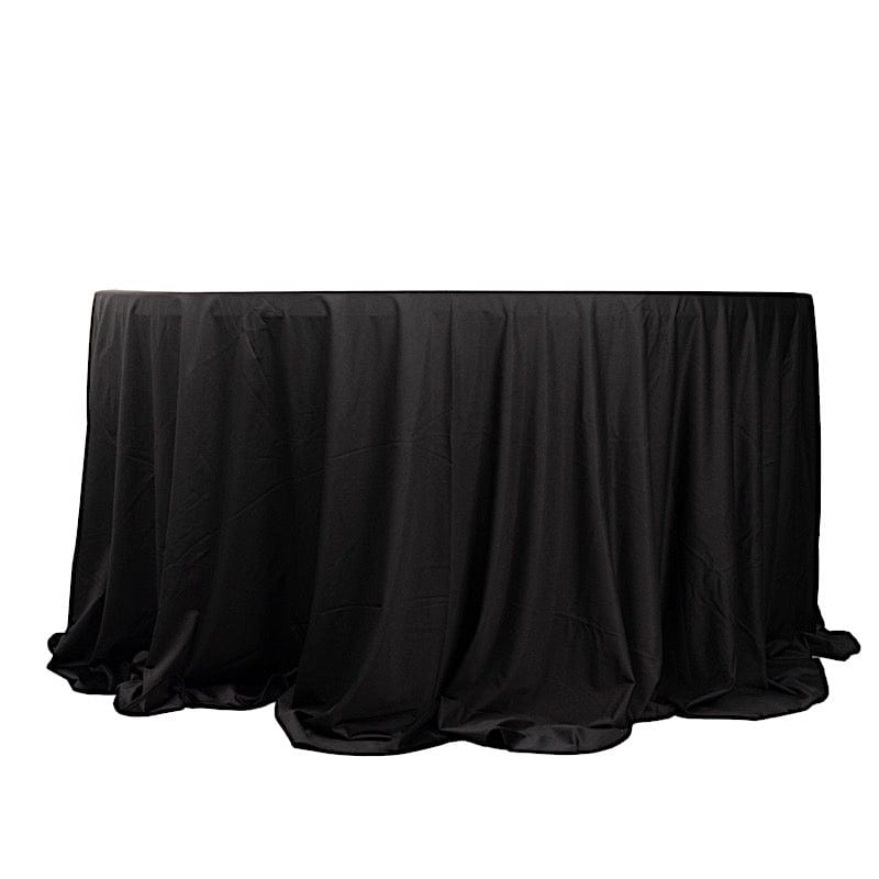 132" Premium Scuba Round Tablecloth TAB_SCUBA_136_BLK